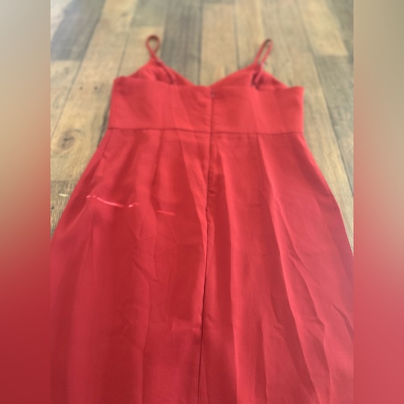 LULUS Reinette Wine Red Midi Dress - Picture 9 of 11
